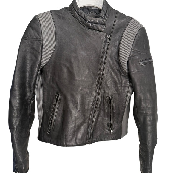 Yamaha Double Riders Womens Black Leather Motorcycle Jacket Sz Small - Picture 4 of 15